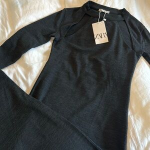 Zara sweater dress with cut outs